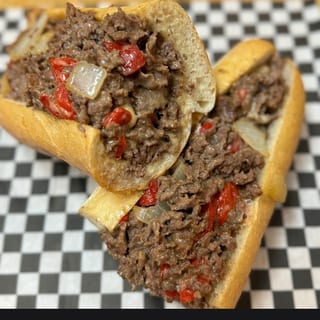 Large bourbon cheesesteak