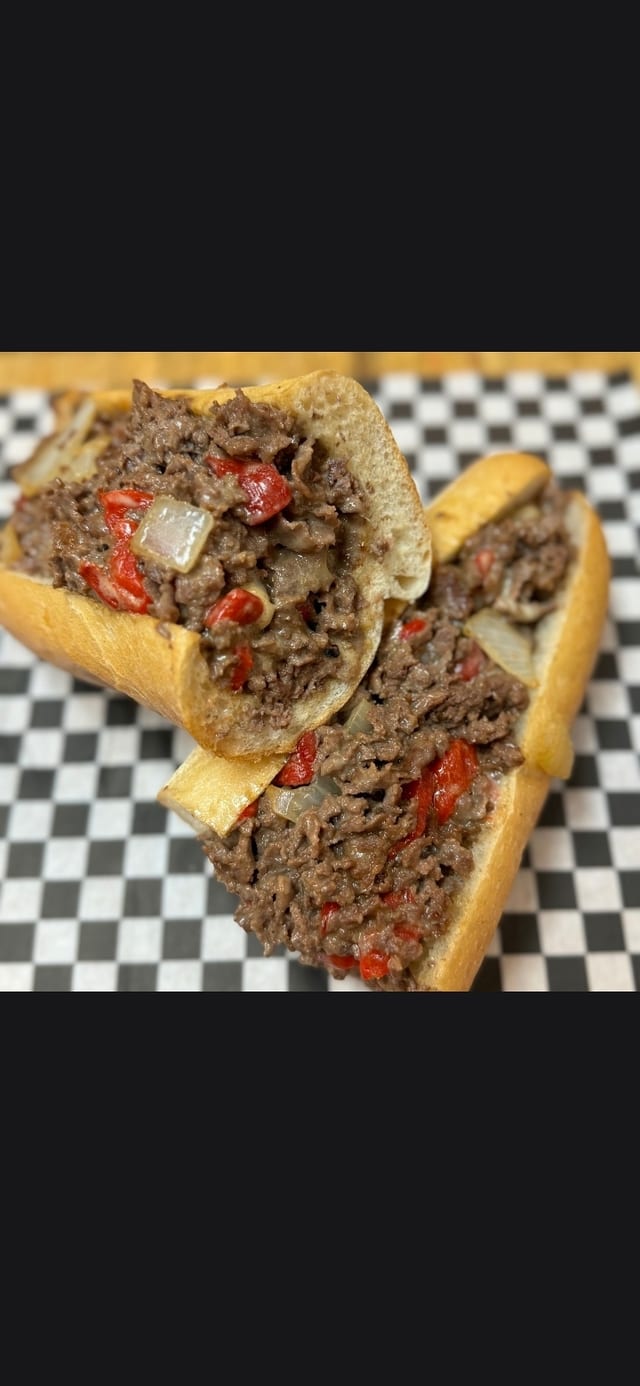 Large bourbon cheesesteak.
